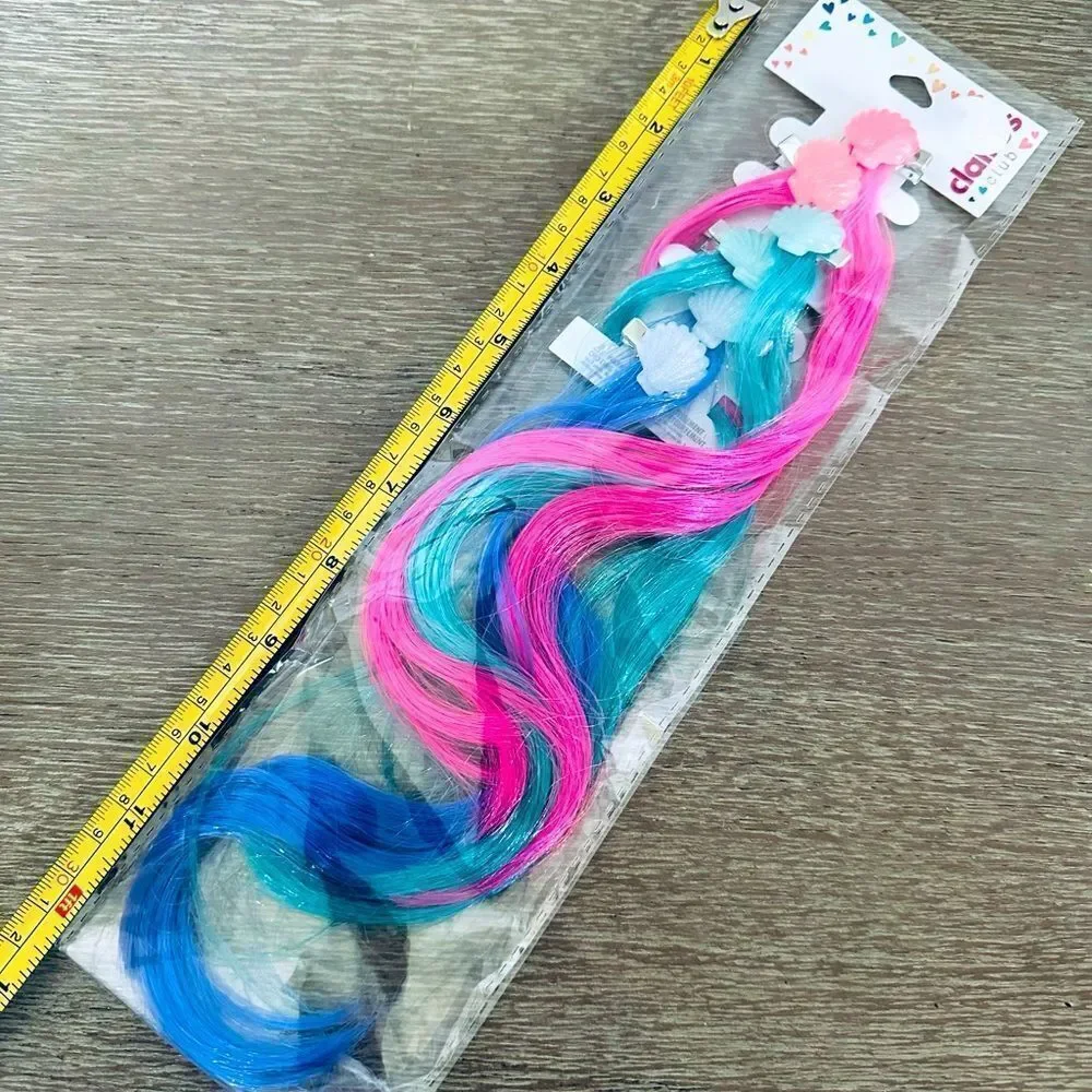 Claire’s Mermaid Seashell Faux Hair Extension Clips